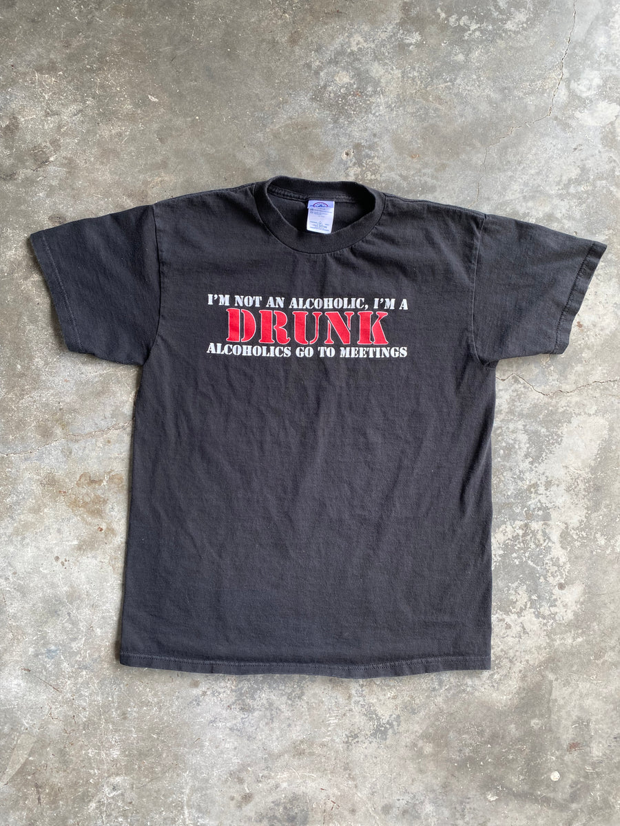 Vintage Alcoholic T-Shirt - M