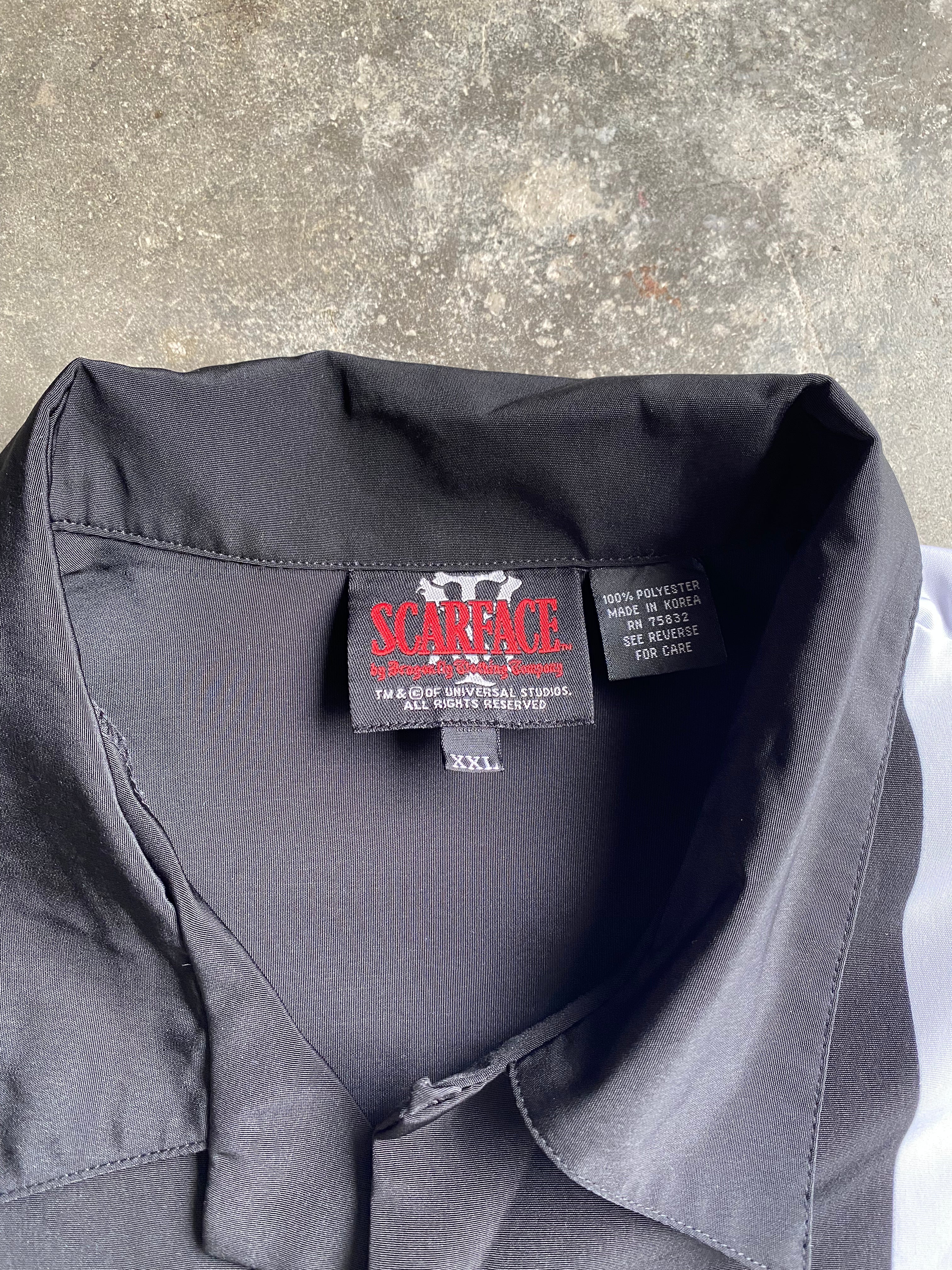 scarface button up shirt