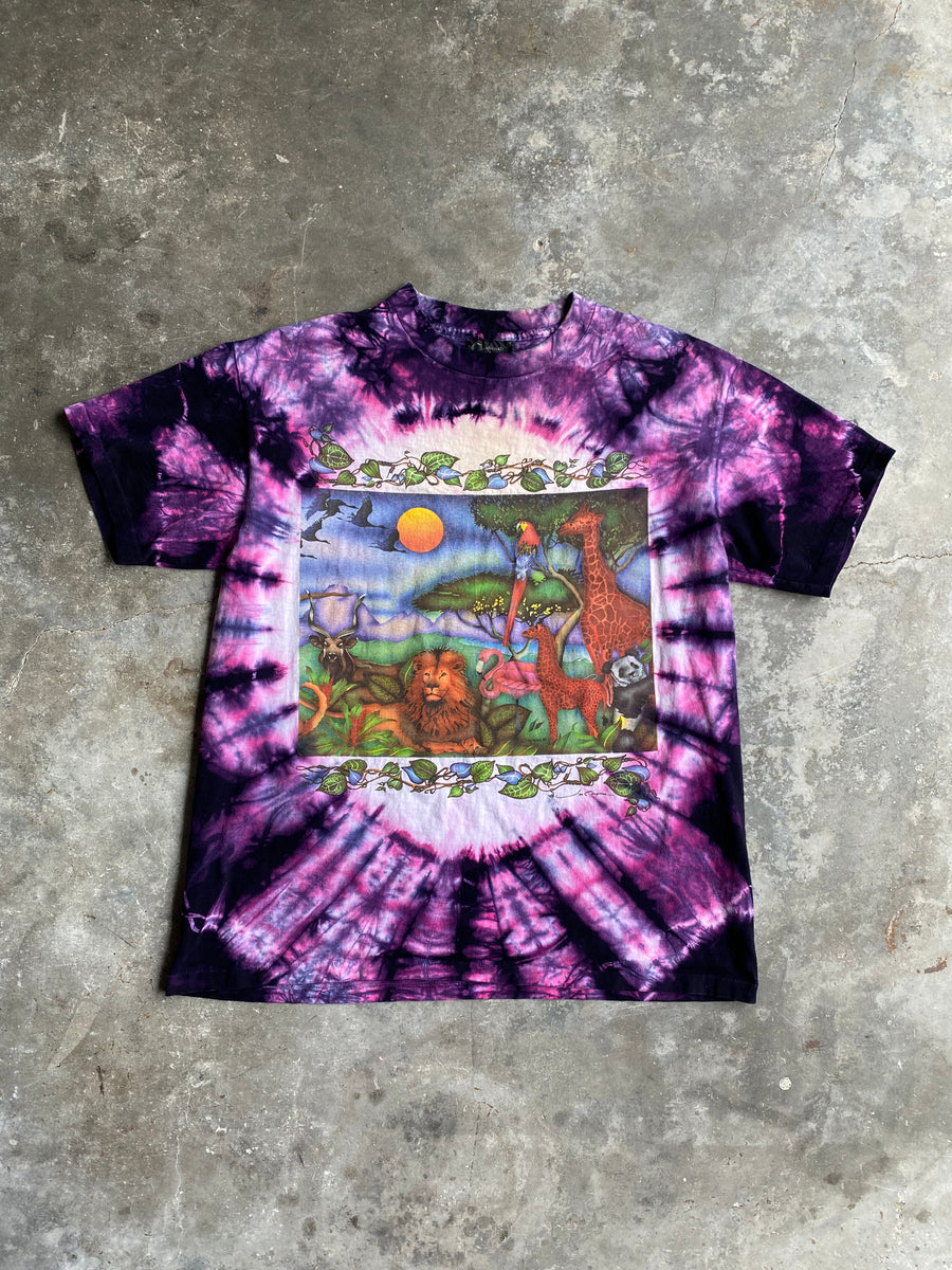 Vintage Tie Dye Animal T-Shirt - XL