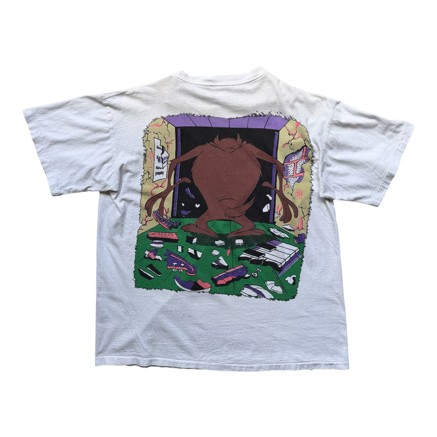 Vintage 1990s Looney Tunes Taz All Over Print T-Shirt Size Large