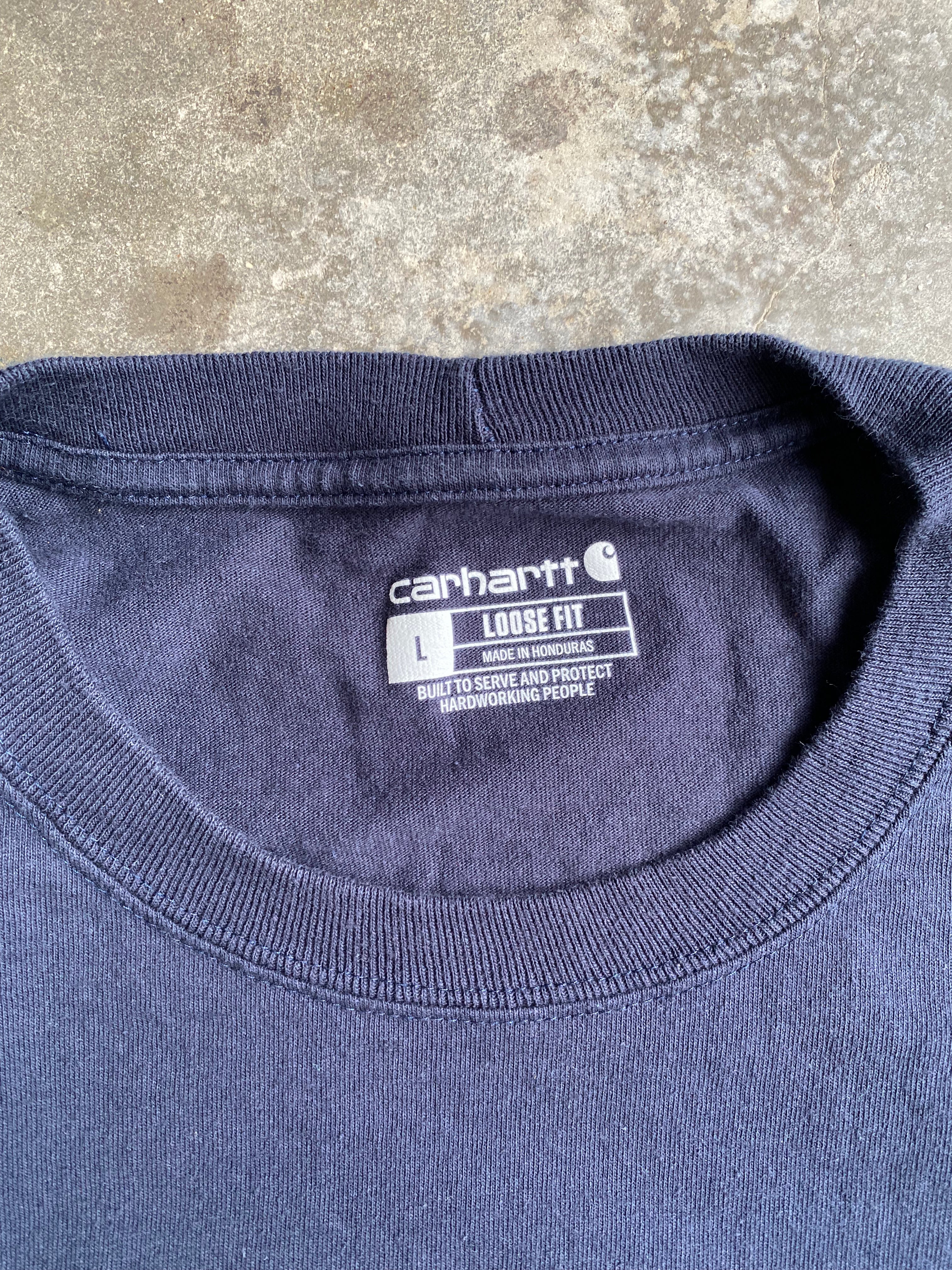 Navy Carhartt T-Shirt - L