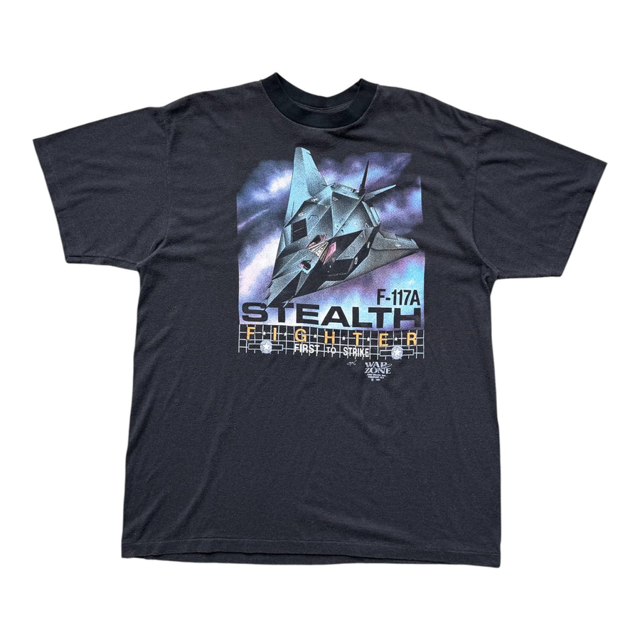 Vintage 1991 3D Emblem Stealth Fighter T-Shirt Size XL