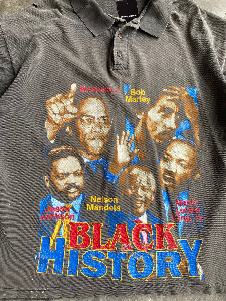 Vintage Black History Polo Shirt - L