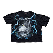 Vintage 90s American Thunder Wolf T-Shirt Size Small