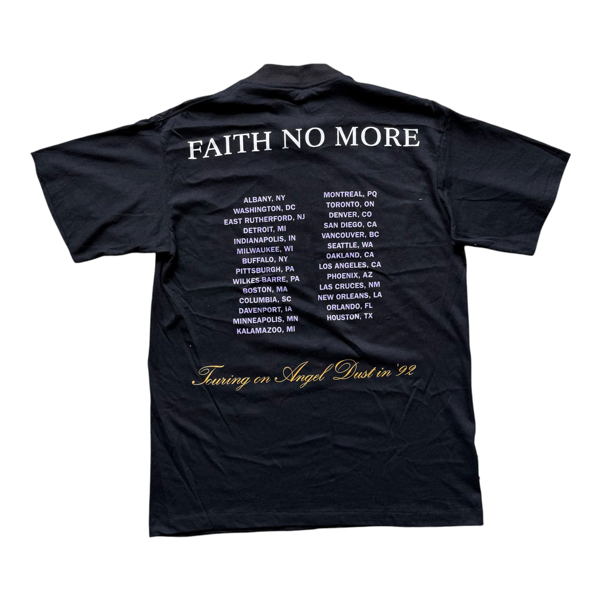 Vintage 1992 Faith No More Angel Dust T-Shirt Size Large