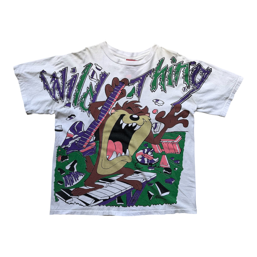 Vintage 1990s Looney Tunes Taz All Over Print T-Shirt Size Large