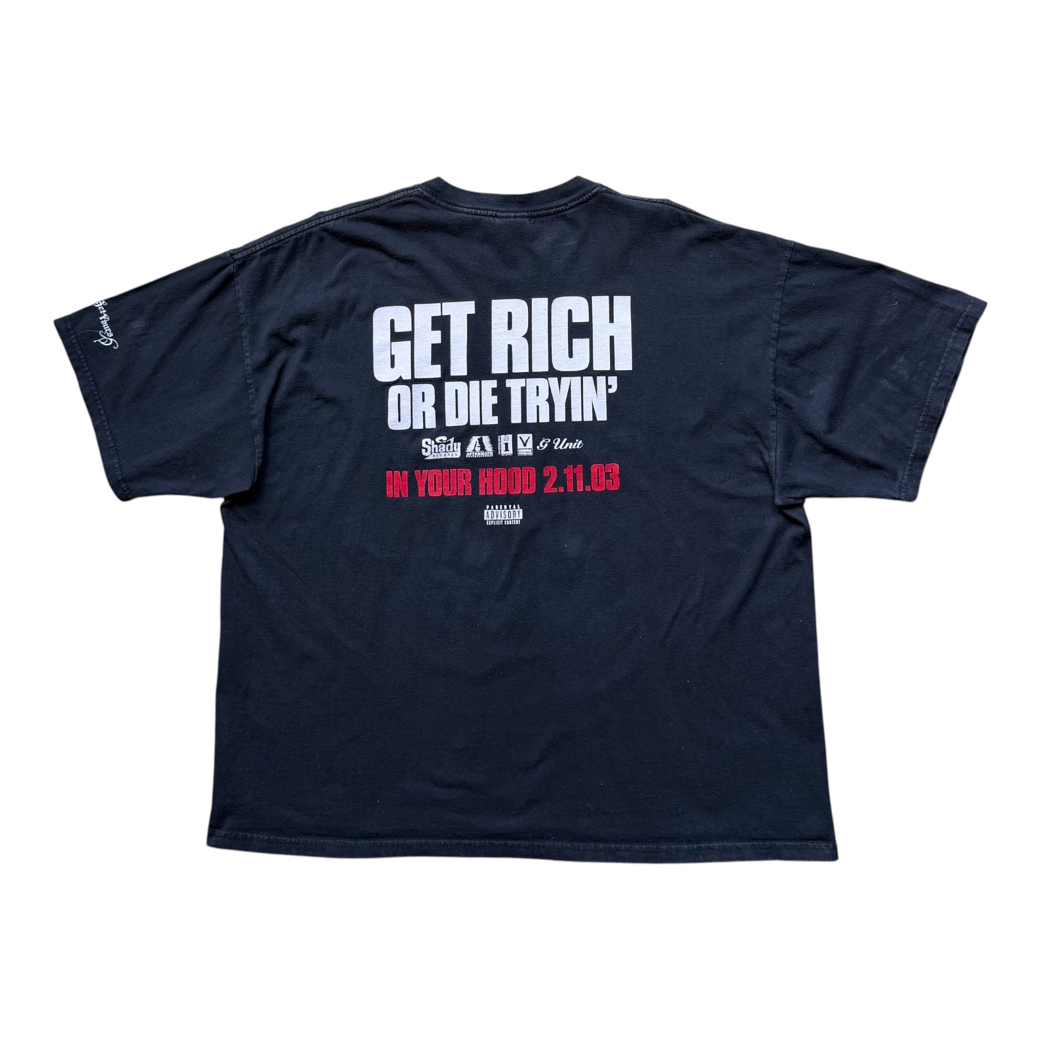 Vintage 2003 50 Cent Get Rich Or Die Trying T-Shirt Size 2XL