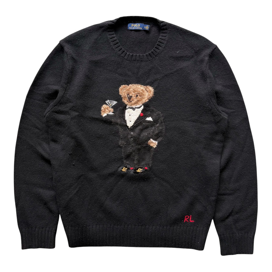 Polo Ralph Lauren Martini Tuxedo Bear Knit Sweater Size XL Tall