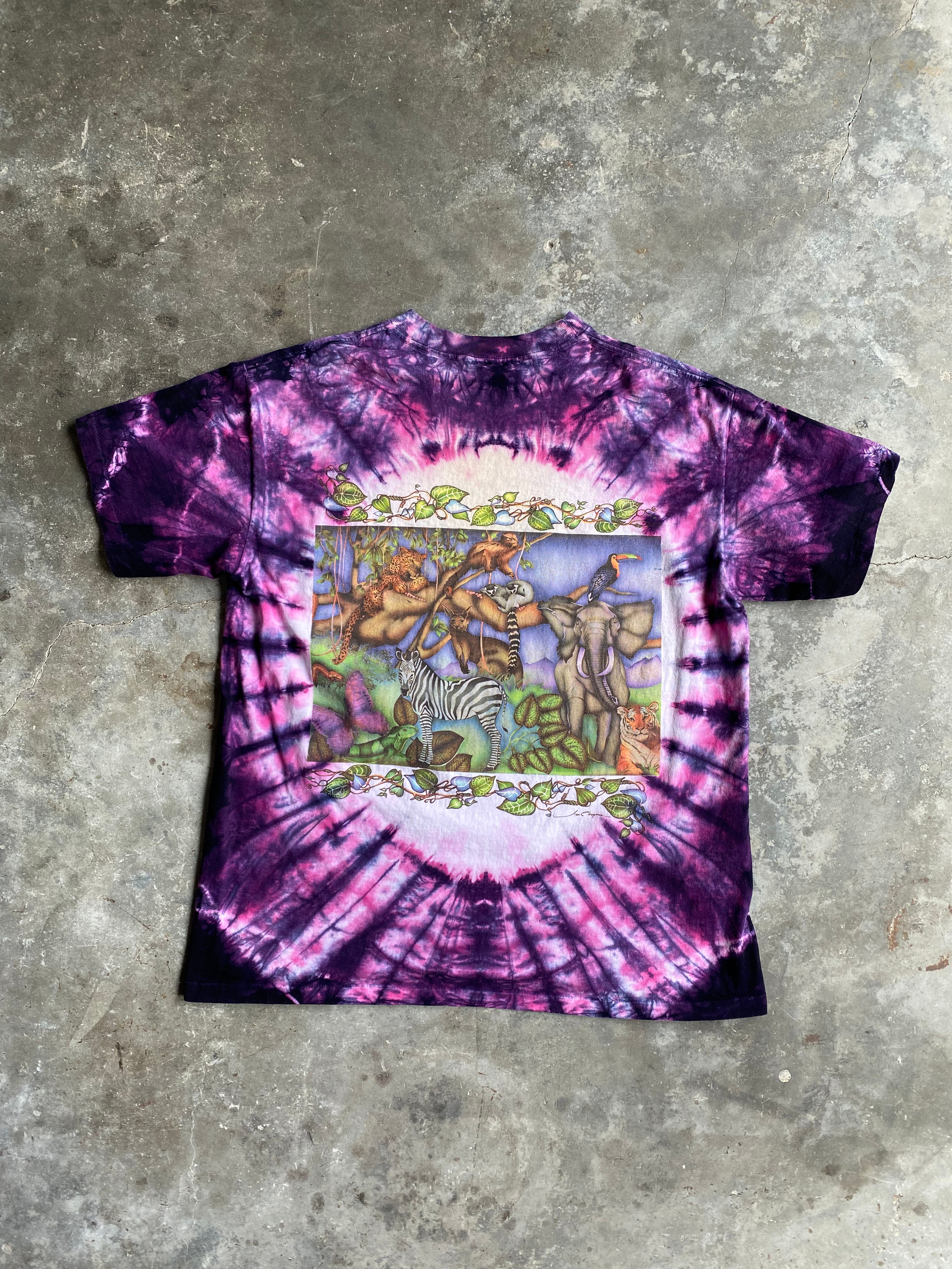 Vintage Tie Dye Animal T-Shirt - XL