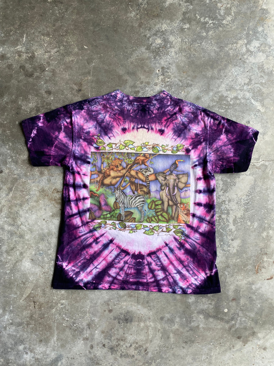 Vintage Tie Dye Animal T-Shirt - XL