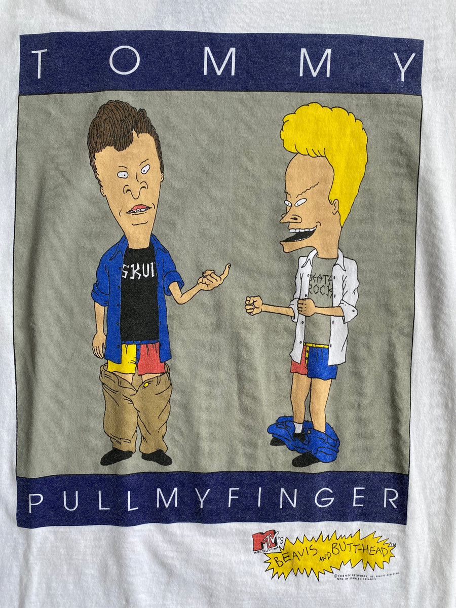 Vintage Beavis and Butthead Tommy Pull My Finger T-Shirt - XL