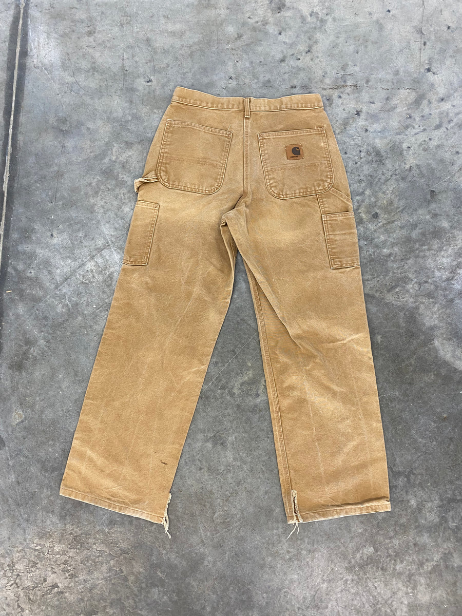 Vintage Carhartt Brown Carpenter Work Pants Size 30x29 – Thrift Sh