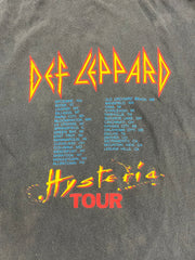 Vintage 1988 Def Leppard Hysteria World Tour T-Shirt Size Large