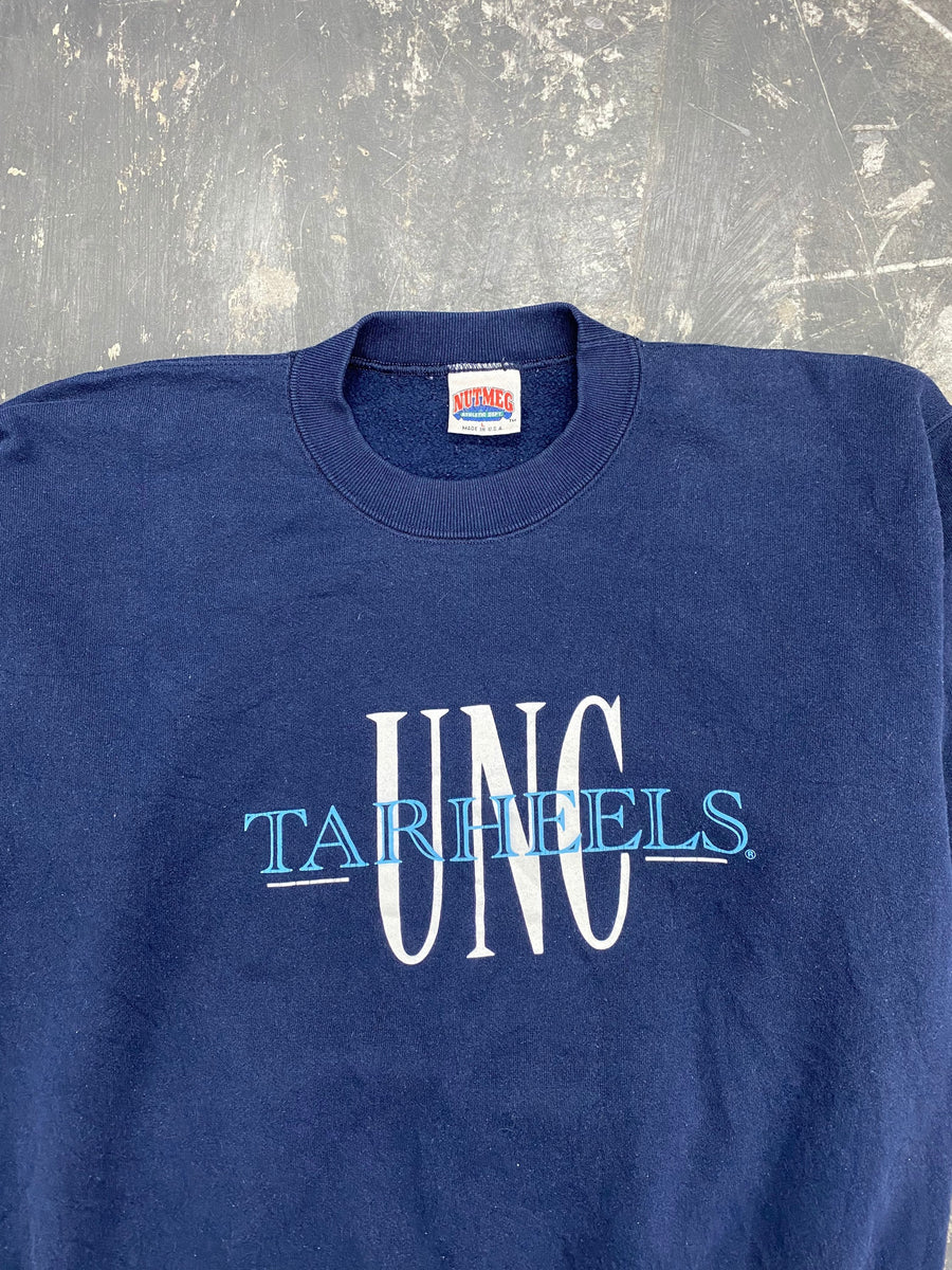 Vintage 90s Nutmeg UNC Tar Heels Sweatshirt Size Large Made in USA