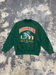 Vintage 90s University of Miami Hurricanes Sweatshirt Size Medium