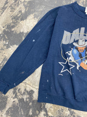 Vintage 1994 Dallas Cowboys NFL Nutmeg Sweatshirt Size Medium Paint Splatter