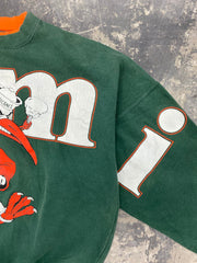 Vintage 90s University of Miami Sweatshirt Size XL