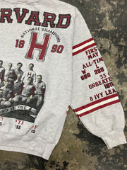 Vintage Harvard University Crimson National Champions Sweatshirt Size Large