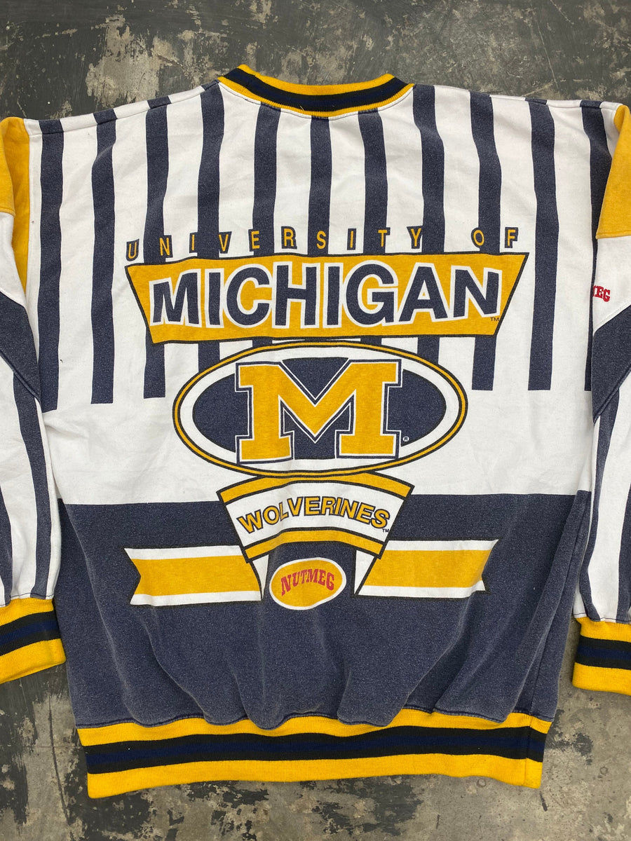 Vintage 90s Michigan Wolverines Nutmeg Sweatshirt Size Large