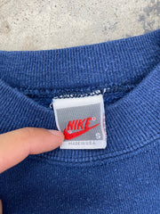 Vintage 90s Nike Check Sweatshirt Blue Size Small