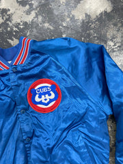 Vintage 90s Chicago Cubs Chalk Line Nylon Baseball Jacket Size Large