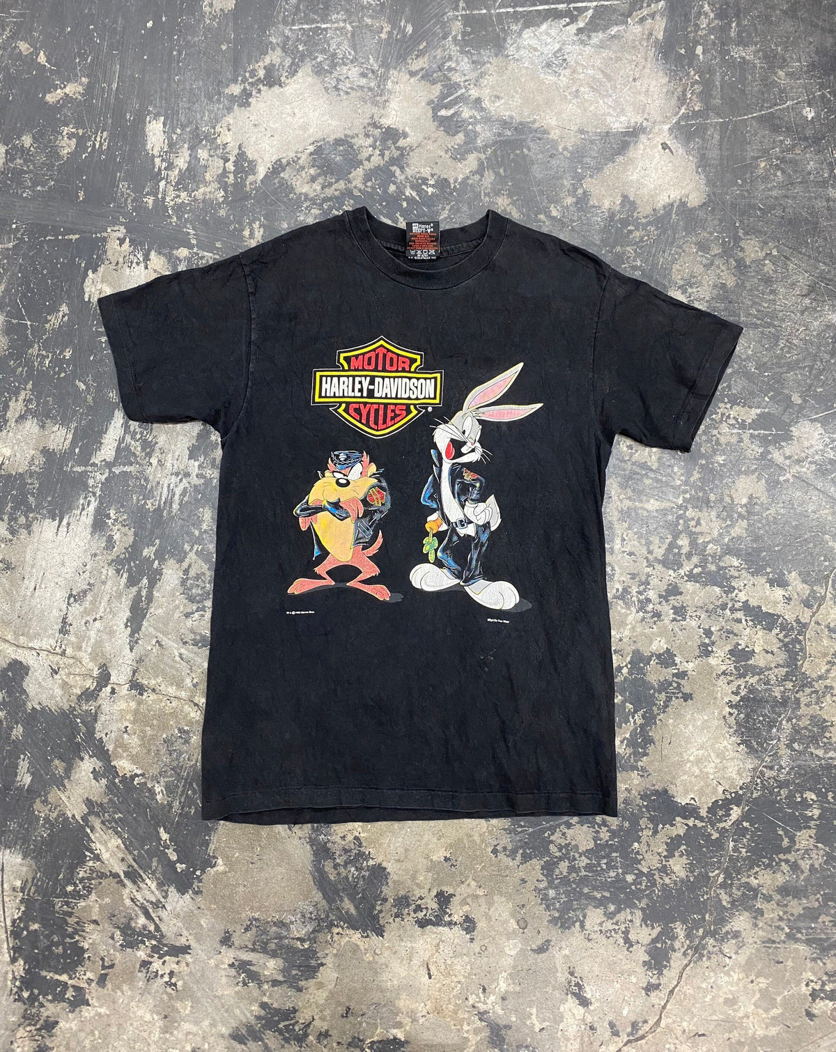 Vintage 1993 Warner Bros Harley Davidson T-Shirt Size Medium 