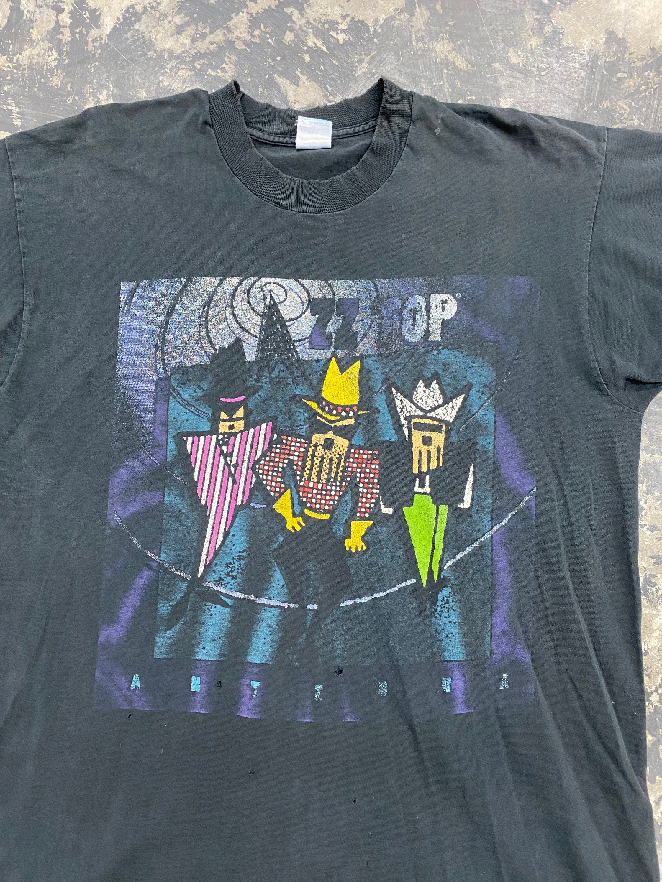 Vintage ZZ Top Antenna World Tour Shirt Adult XL Music 90s