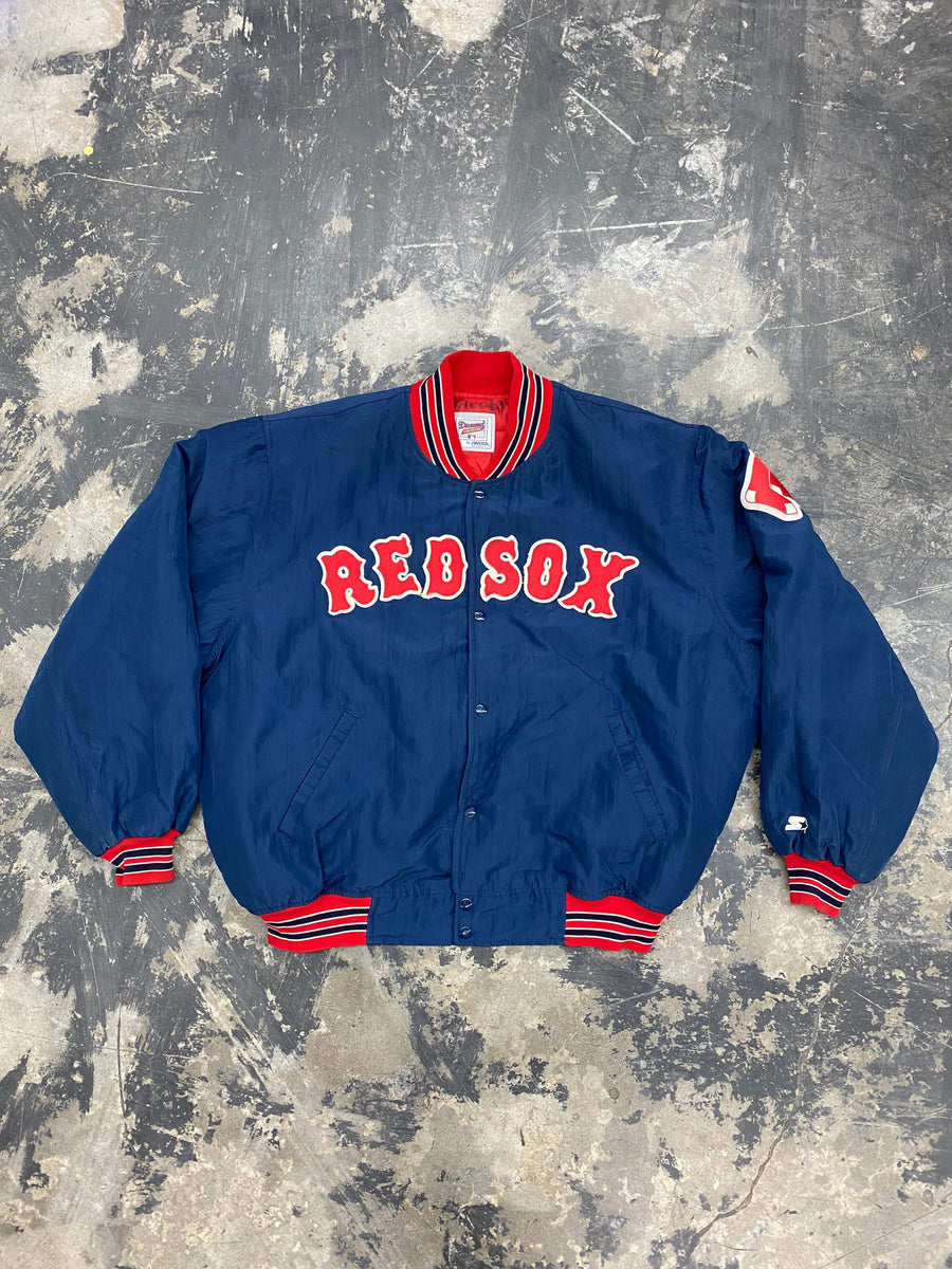 Vintage 90s Boston Red Sox Starter Nylon Baseball Jacket Size 2XL
