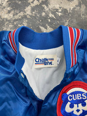 Vintage 90s Chicago Cubs Chalk Line Nylon Baseball Jacket Size Large