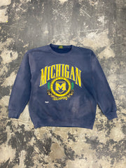 Vintage 90s University of Michigan Nutmeg Sweatshirt Size XL Sunfaded