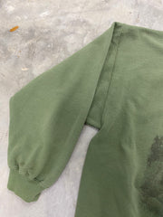 Vintage Bald Eagle Animal Sweatshirt Size XL Green