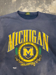 Vintage 90s University of Michigan Nutmeg Sweatshirt Size XL Sunfaded