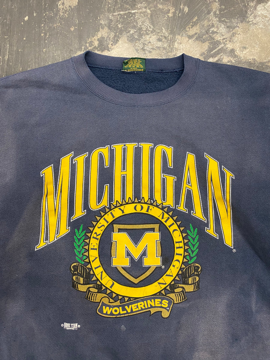 Vintage 90s University of Michigan Nutmeg Sweatshirt Size XL Sunfaded