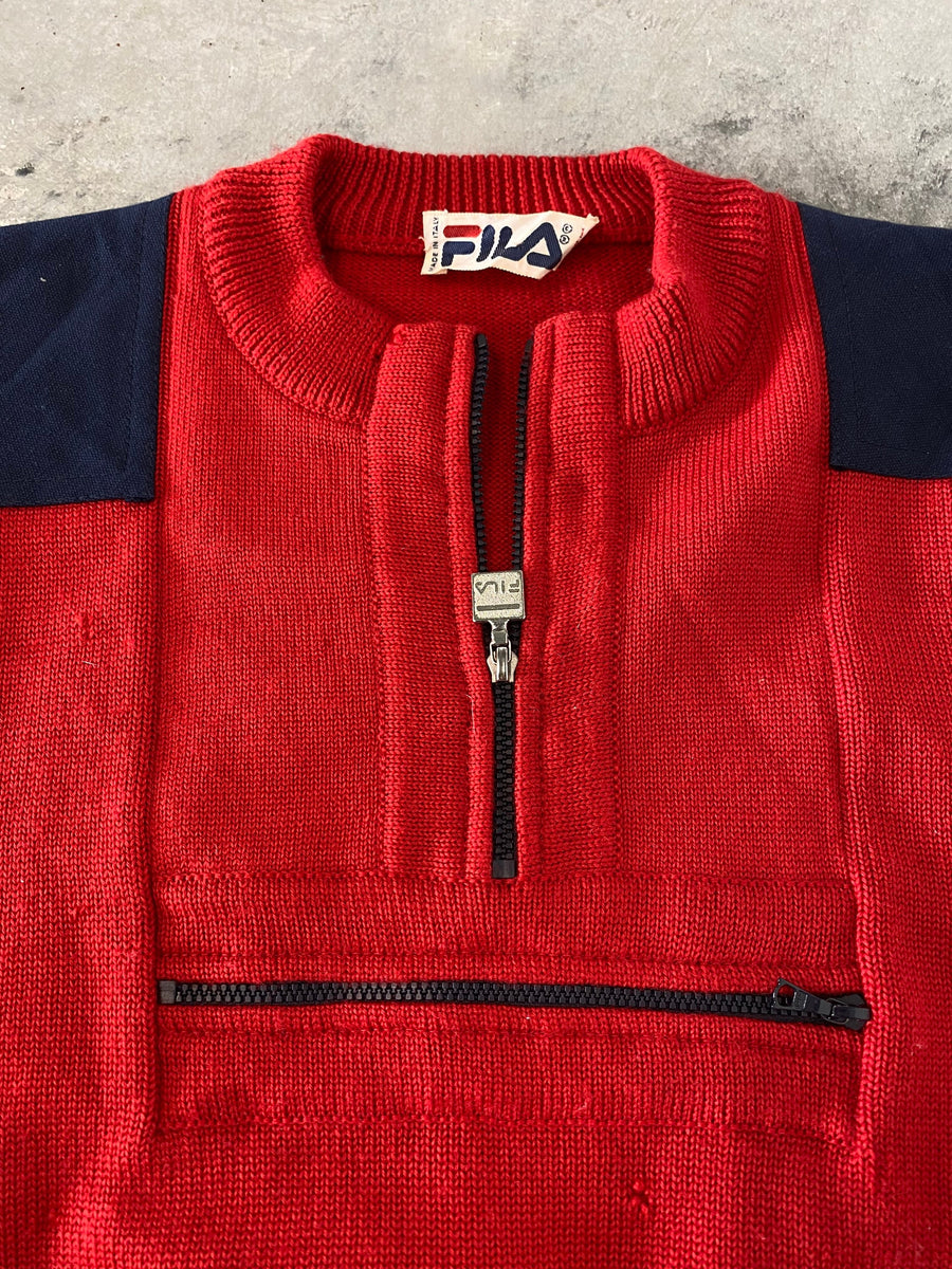 Vintage 90s Fila Quarter Zip Jacket Size Medium