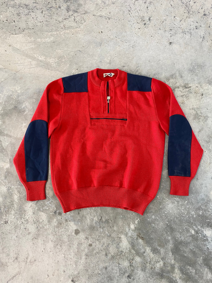 Vintage 90s Fila Quarter Zip Jacket Size Medium Thrift Vintage