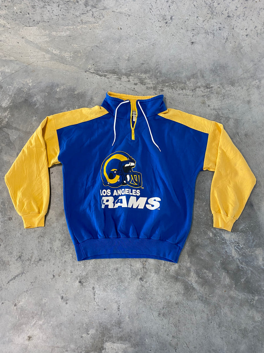 Vintage 90s Los Angeles Rams Quarter Zip Jacket Size Large