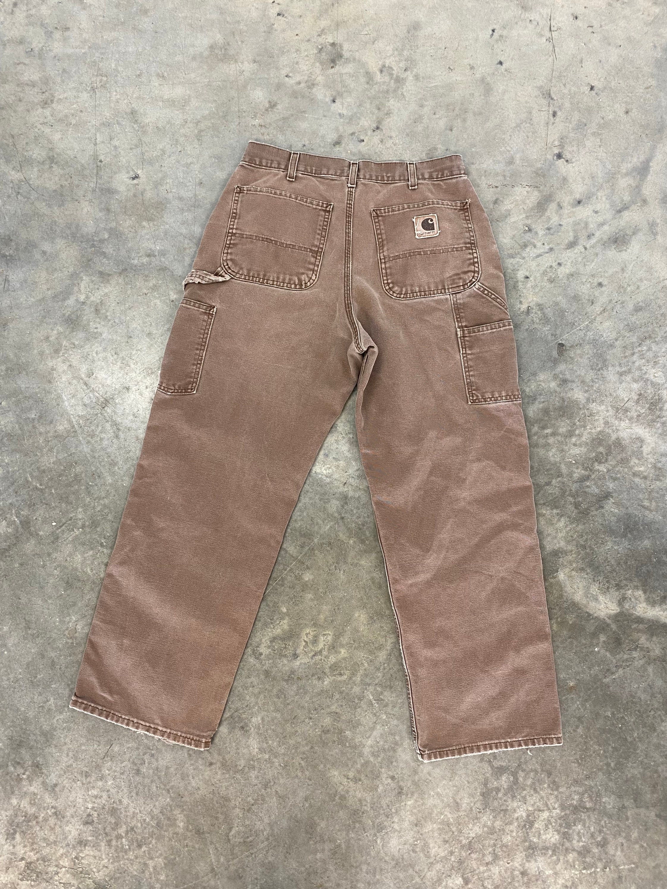 Vintage Carhartt Brown Work Carpenter Pants Size 30x29
