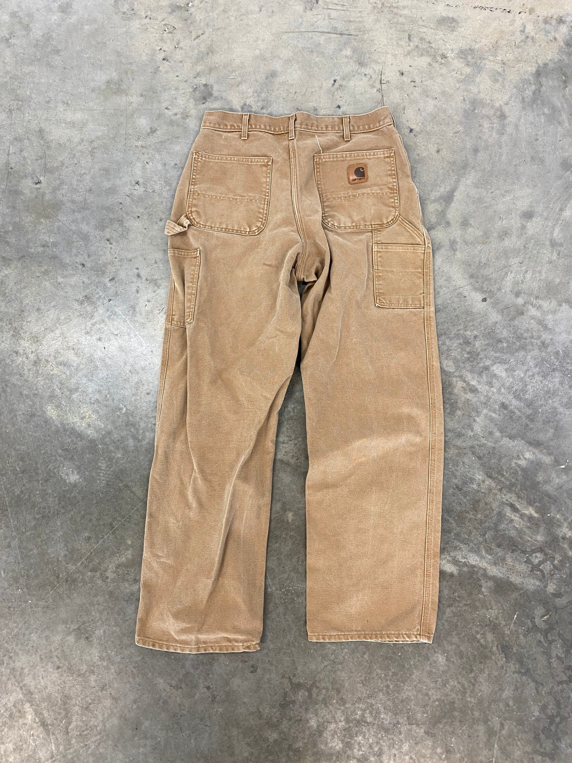 Vintage Carhartt Brown Carpenter Work Pants Size 28x29