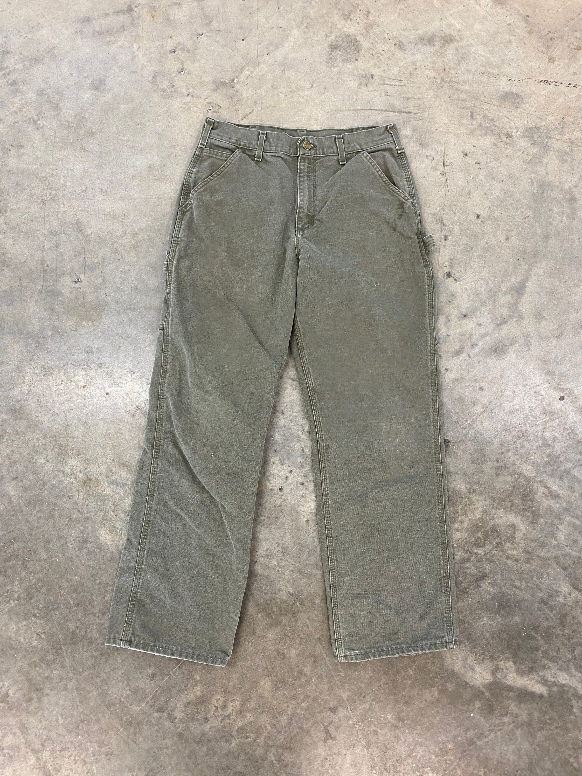 Carhartt Moss Green Pants Women's Measurements - Depop