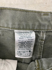 Vintage Carhartt Green Carpenter Work Pants Size 32x32