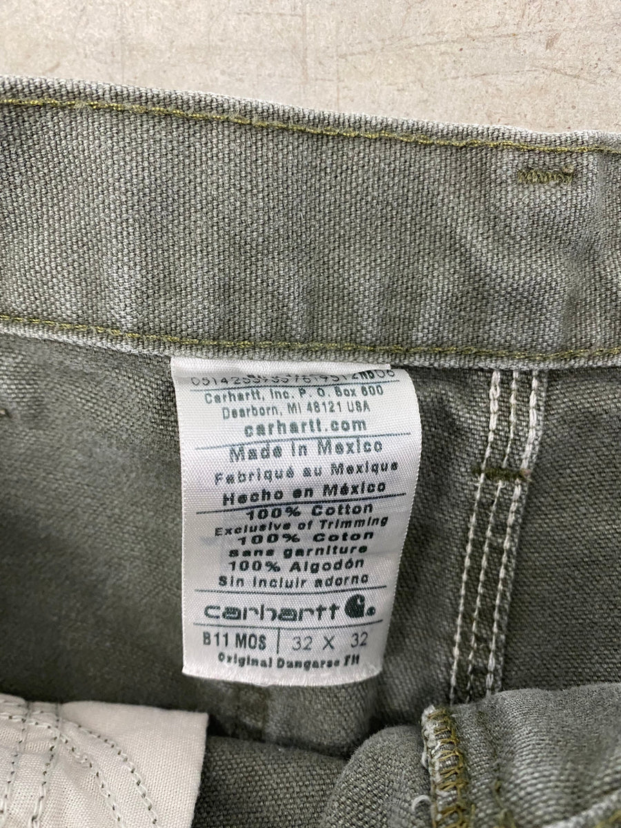 Vintage Carhartt Green Carpenter Work Pants Size 32x32
