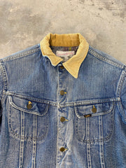 Vintage Lee Storm Riders Blanket Lined Jean Jacket Size Small