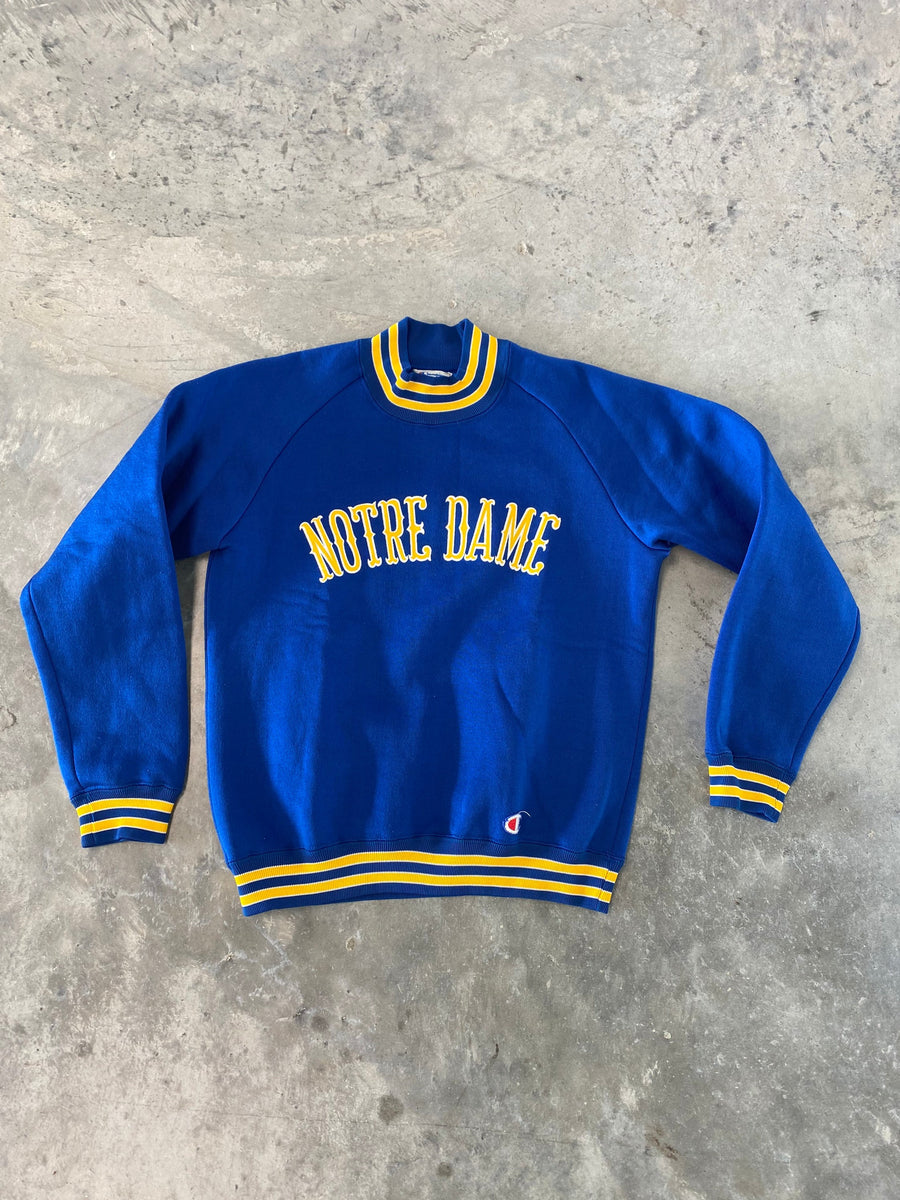 Vintage 80s Champion Notre Dame Sweatshirt Size Medium