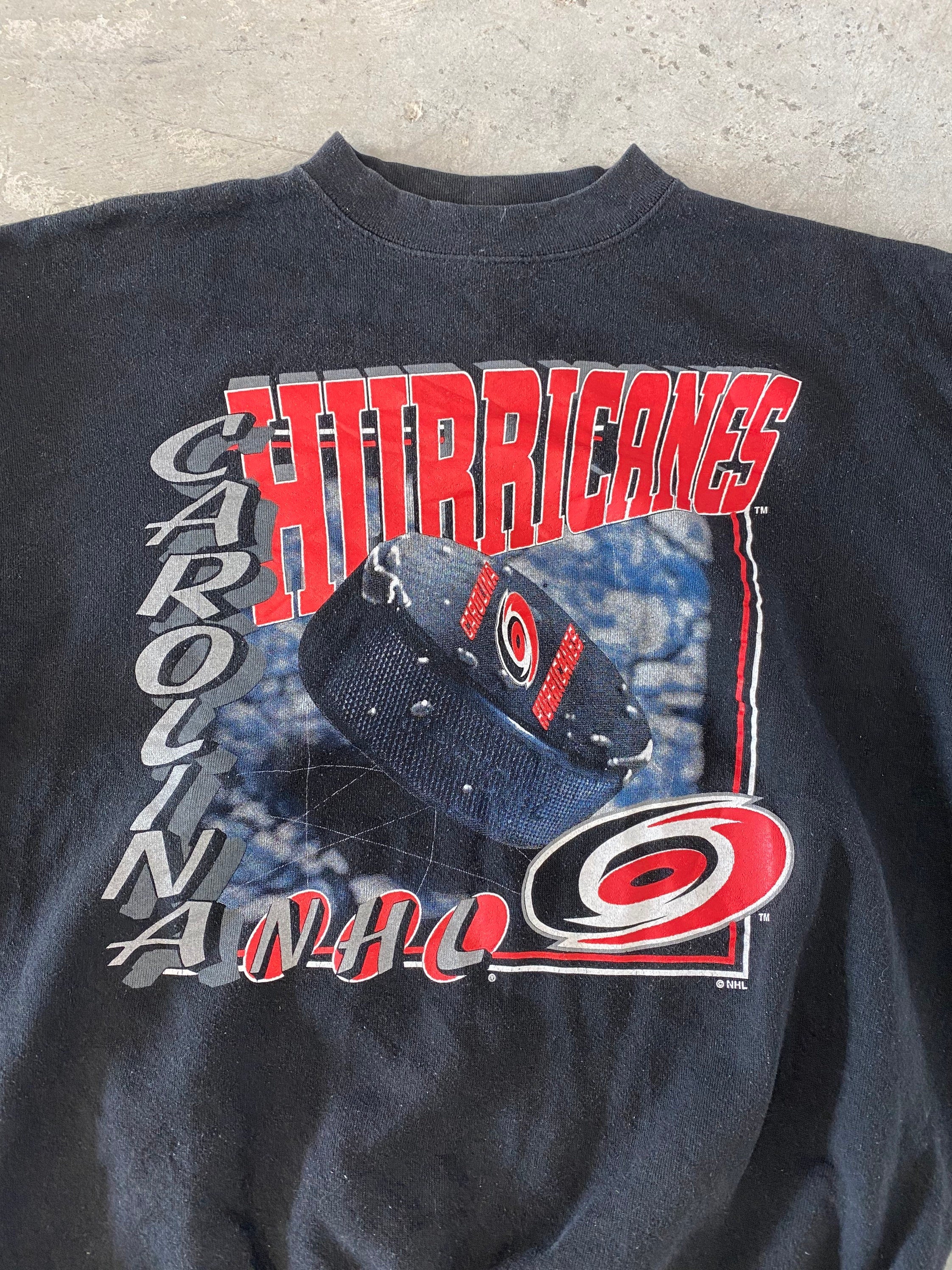 Vintage 90s Carolina Hurricanes NHL Sweatshirt Size Large Logo 7 – Thrift  Sh!t Vintage