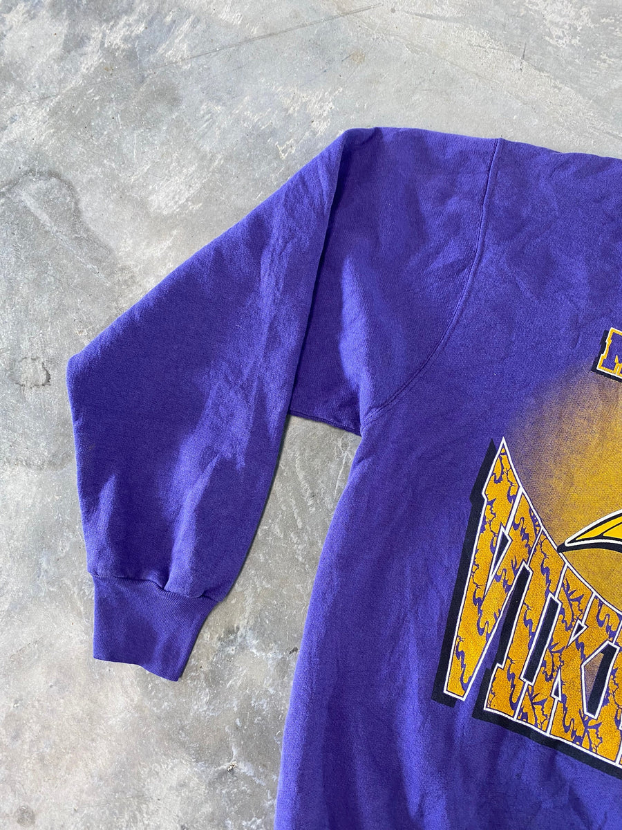 Vintage 90s Minnesota Vikings NFL Sweatshirt Size Large
