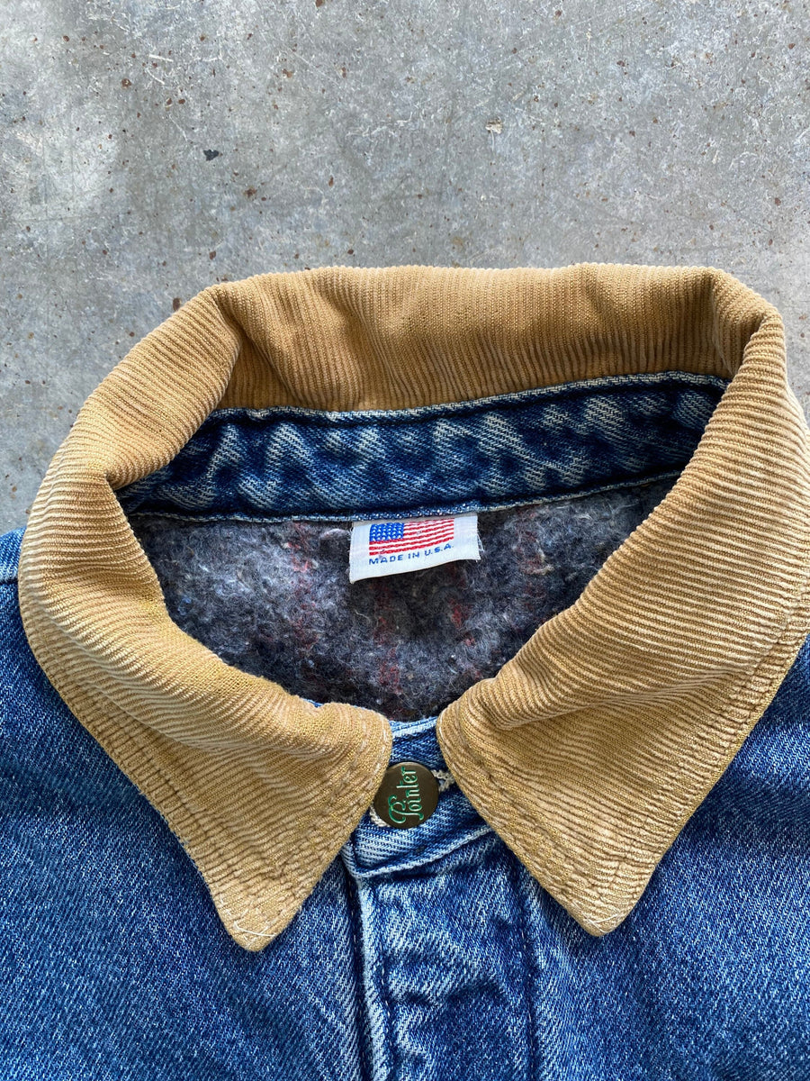 Vintage Pointer Brand Blanket Lined Chore Work Jacket Size Medium