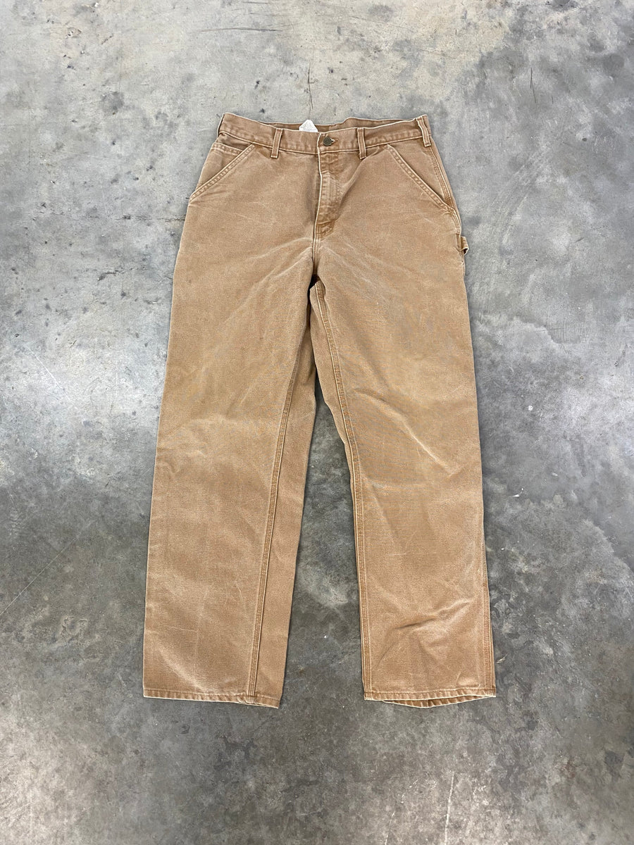 Vintage Carhartt Brown Carpenter Work Pants Size 28x29