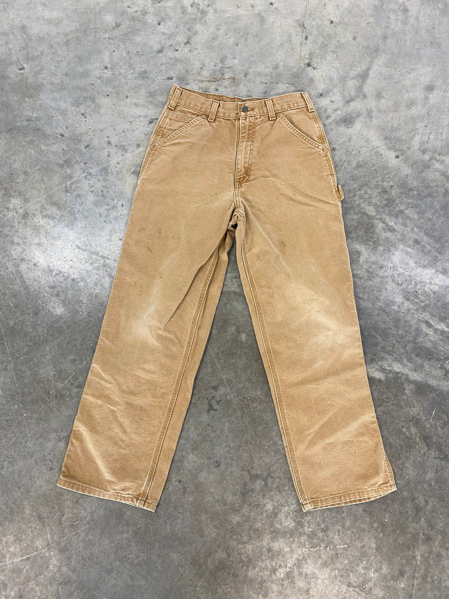 Vintage Carhartt Brown Carpenter Work Pants Size 28x29