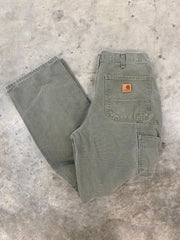 Vintage Carhartt Green Carpenter Work Pants Size 32x32