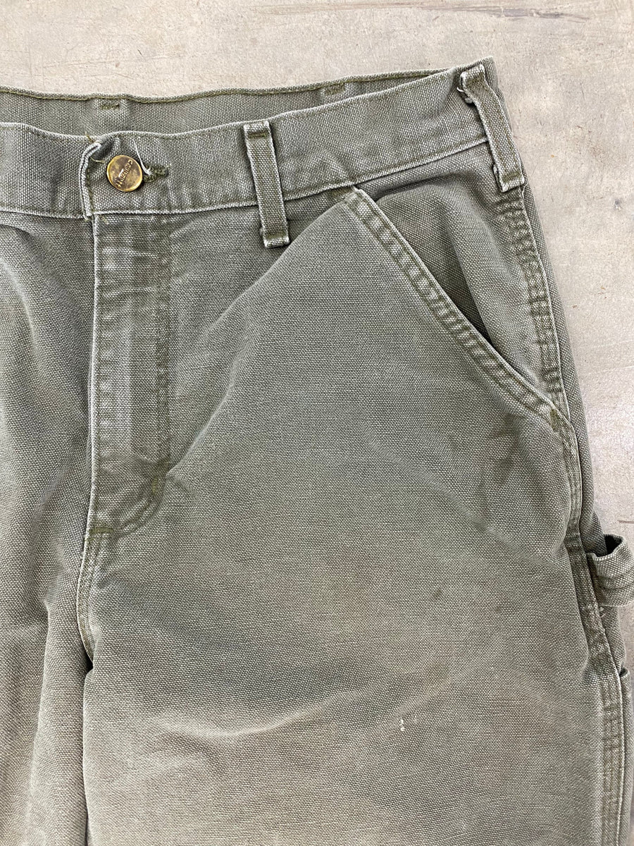 Vintage Carhartt Green Carpenter Work Pants Size 32x32